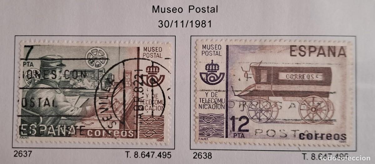 Francobolli: serie completa de sellos de Espa&ntilde;a usados, museo postal, edifil 2637-2638, a&ntilde;o 1981.