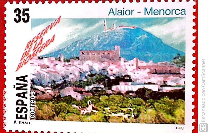 Francobolli: Espa&ntilde;a. 3604 Reserva de la Biosfera: Alaior (Menorca) y Monte Toro. 1998. Sellos nuevos y numeraci