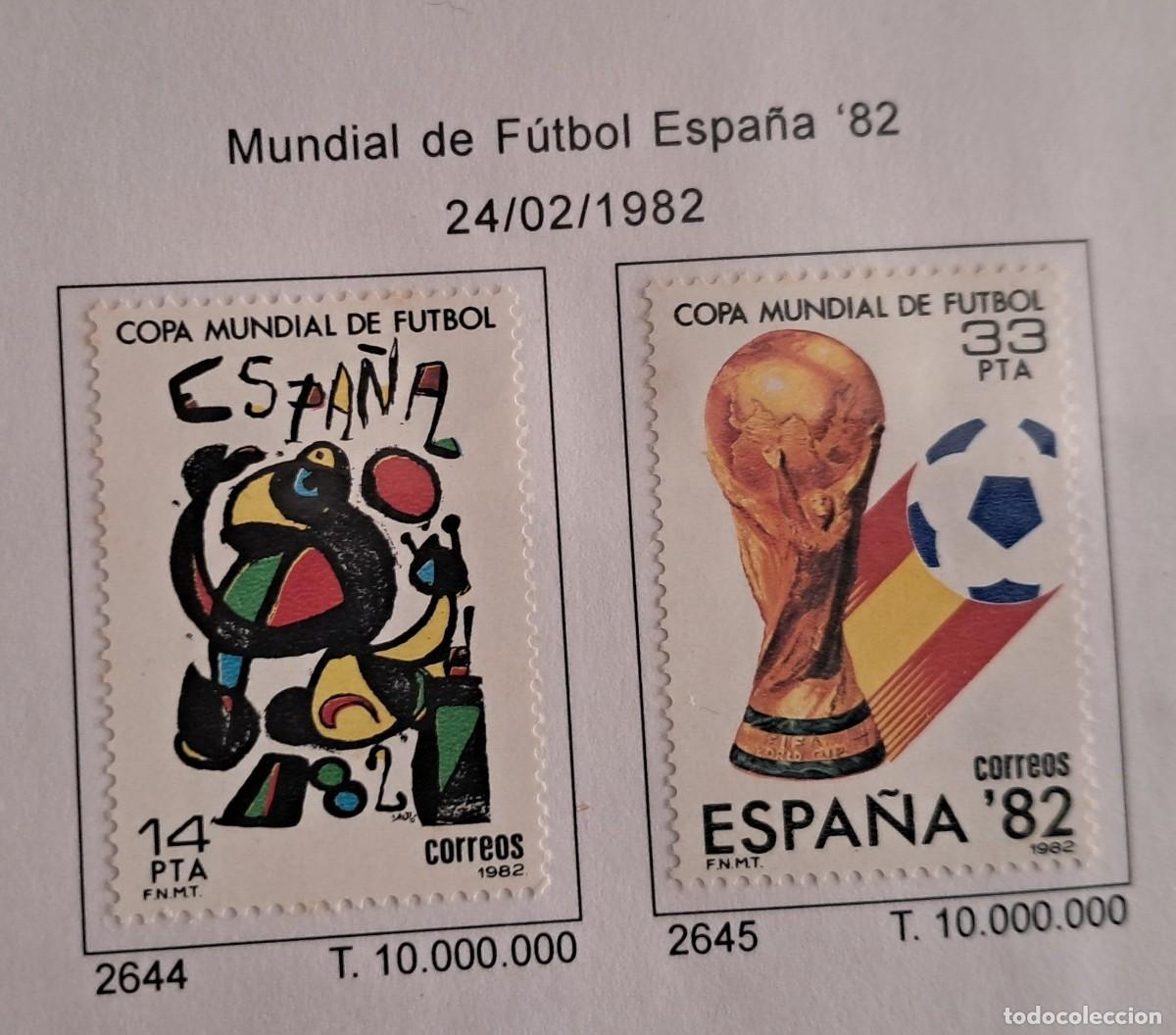 Sellos: serie completa de sellos de Espa&ntilde;a usados, mundial futbol Espa&ntilde;a 82, edifil 2644-2645, a&ntilde;o 1982