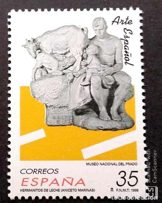 Francobolli: Espa&ntilde;a. 3553 Arte espa&ntilde;ol: Hermanitos de Leche, de Aniceto Marinas. 1998. ﻿Sellos nuevos y numerac