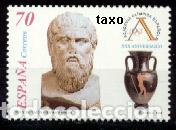 Francobolli: Espa&ntilde;a. 3605 Academia Ol&iacute;mpica: Busto de Plat&oacute;n. 1998. ﻿Sellos nuevos y numeraci&oacute;n Edifil.