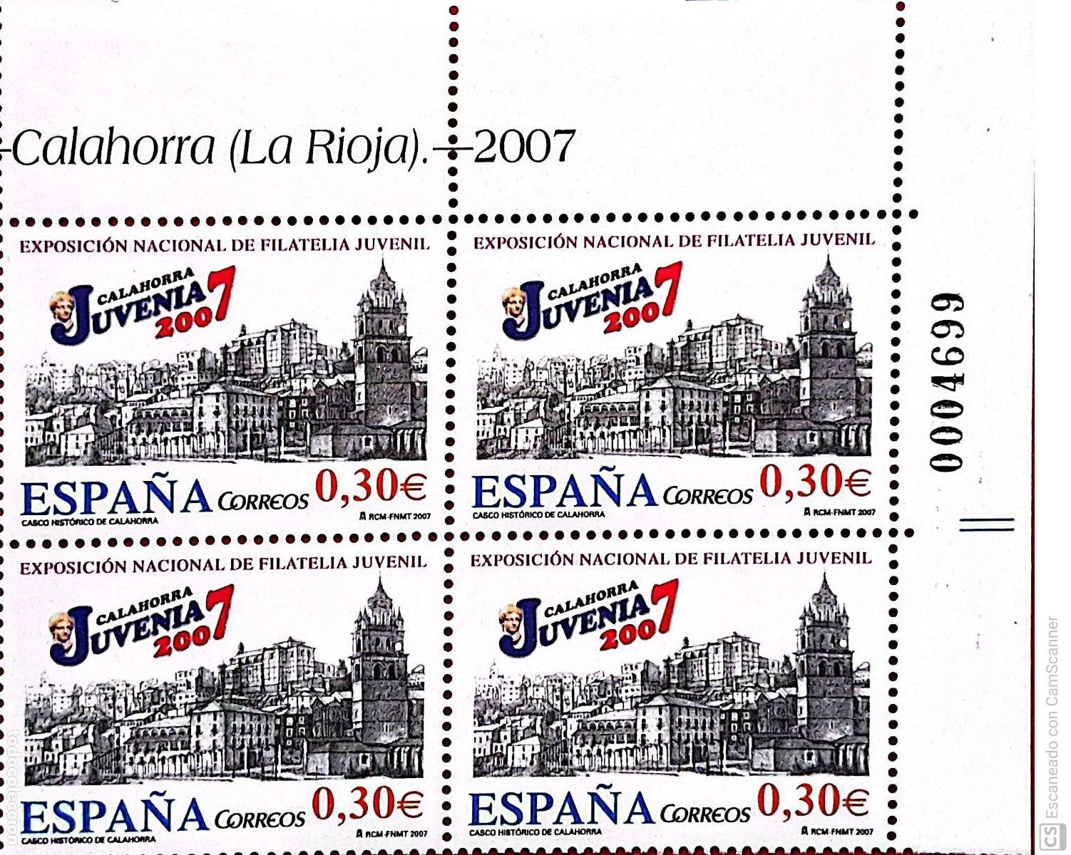 Sellos: Espa&ntilde;a. 4329 Exposici&oacute;n Filatelia Juvenil Juvenia 2007, en bloque de cuatro. 2007. ﻿Sellos nuevos