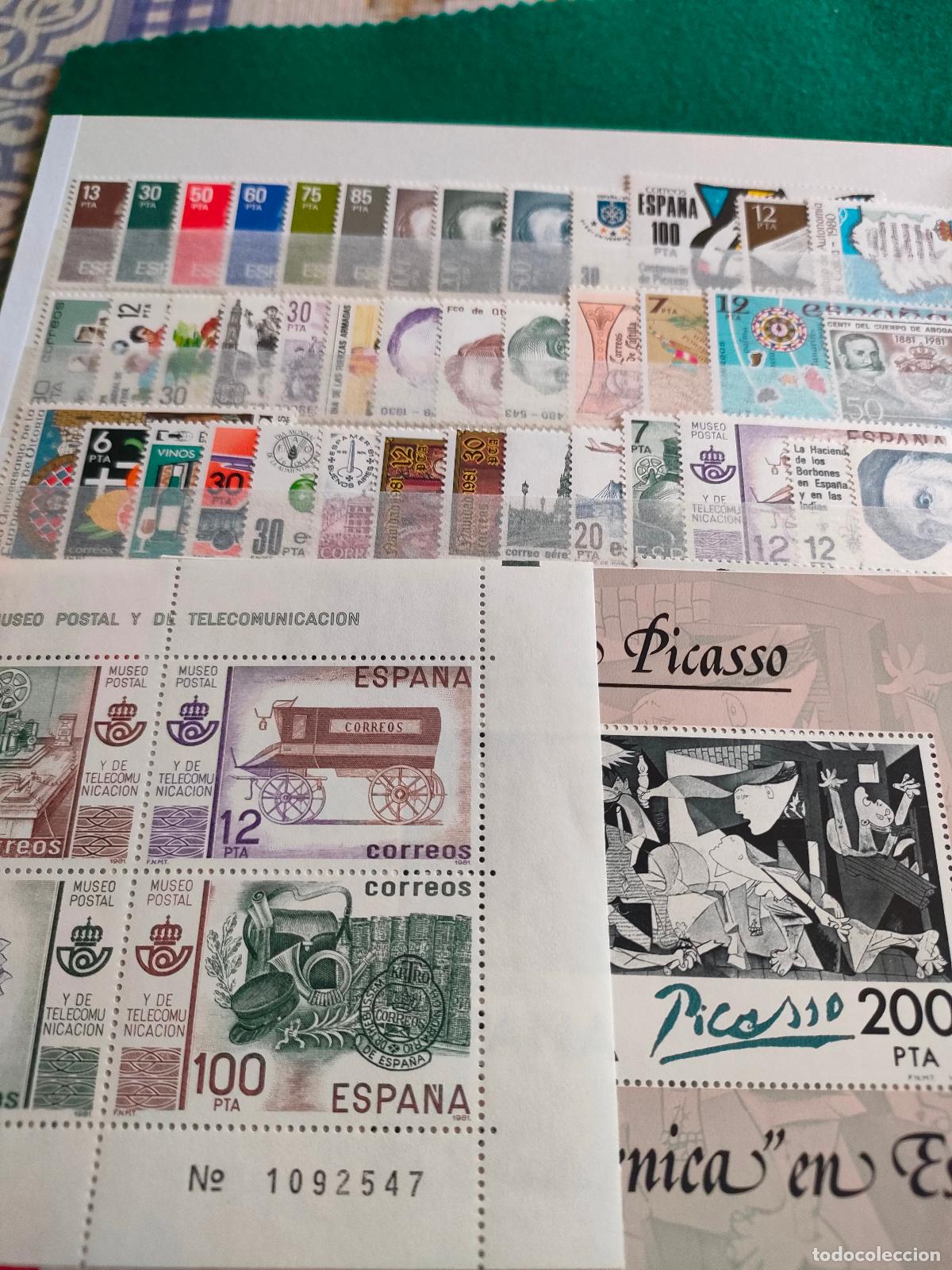 Timbres: A&Ntilde;O 1981 COMPLETO EN NUEVO SIN CHARNELA