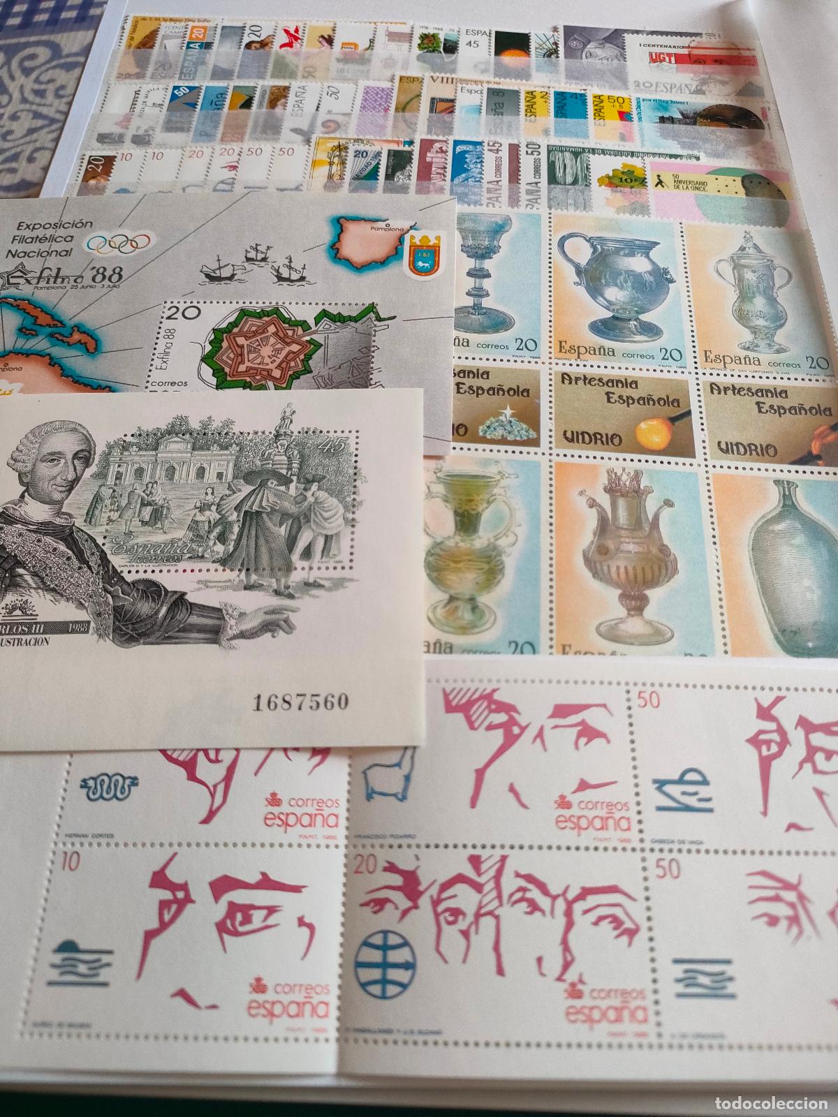 Timbres: A&Ntilde;O 1988 COMPLETO EN NUEVO SIN CHARNELA