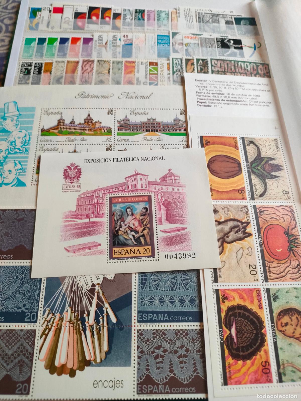 Timbres: A&Ntilde;O 1989 COMPLETO EN NUEVO SIN CHARNELA