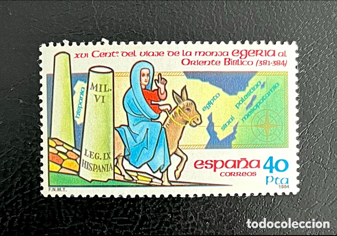 Sellos: Sello XVI Centenario Viaje monja Egeria al Oriente B&iacute;blico