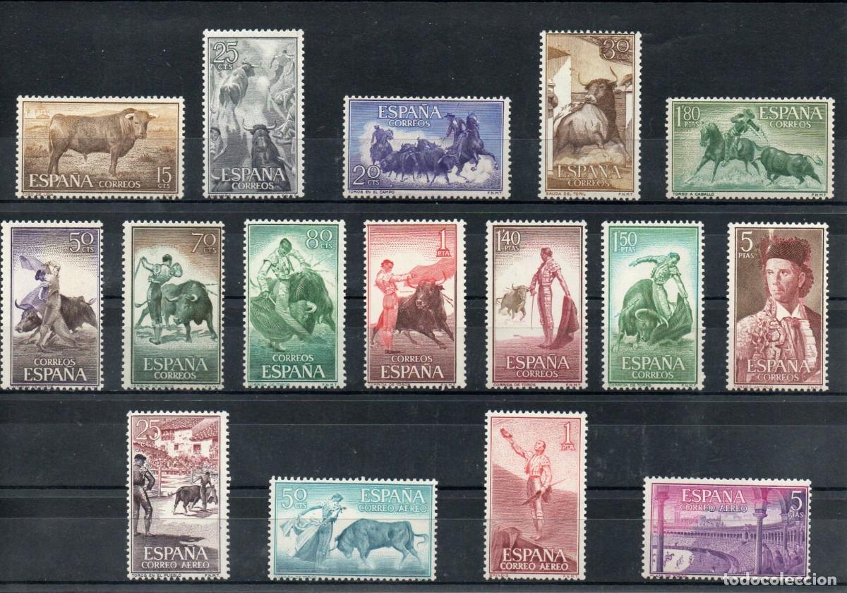 Sellos: ESPA&Ntilde;A. A&Ntilde;O 1960. FIESTA NACIONAL: TAUROMAQUIA.
