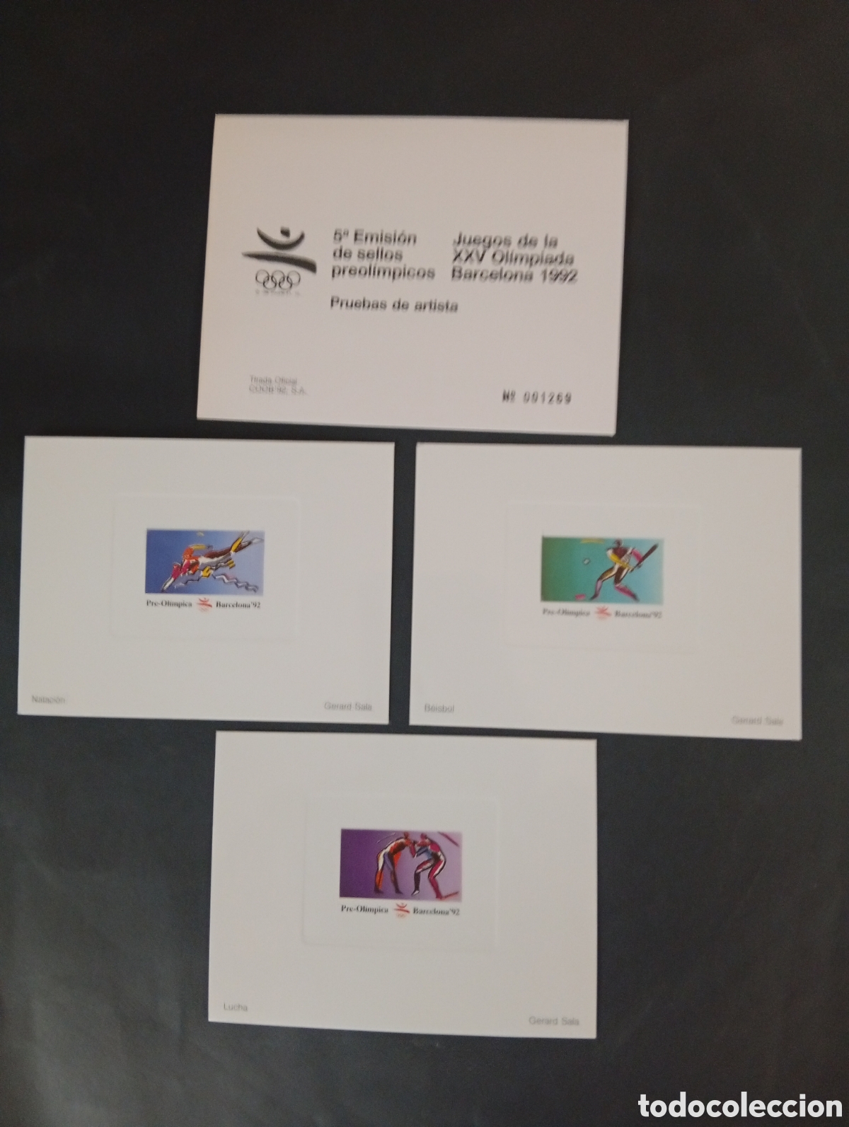 Sellos: Sellos de Espa&ntilde;a Pruebas 5 Emision olimpiada 1992 Preol&iacute;mpico