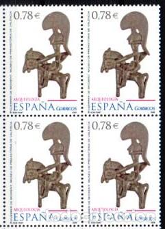 Timbres: Espa&ntilde;a. 4252 El guerrero de Mogente, en bloque de cuatro. 2006. ﻿ Sellos nuevos y numeraci&oacute;n Edifil