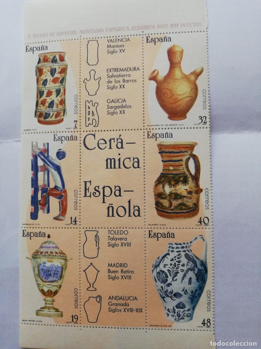 Sellos: ESPA&Ntilde;A A&Ntilde;O 1987.- ARTESANIA ESPA&Ntilde;OLA (CERAMICA).- YT 2506/11
