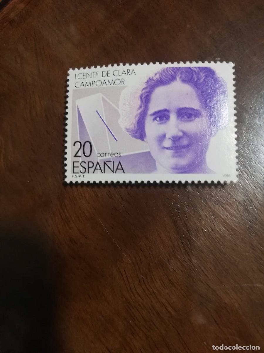 Sellos: ESPA&Ntilde;A A&Ntilde;O 1988.- I CENTENARIO DEL NACIMIENTO DE CLARA CAMPOAMOR.- YT 2547