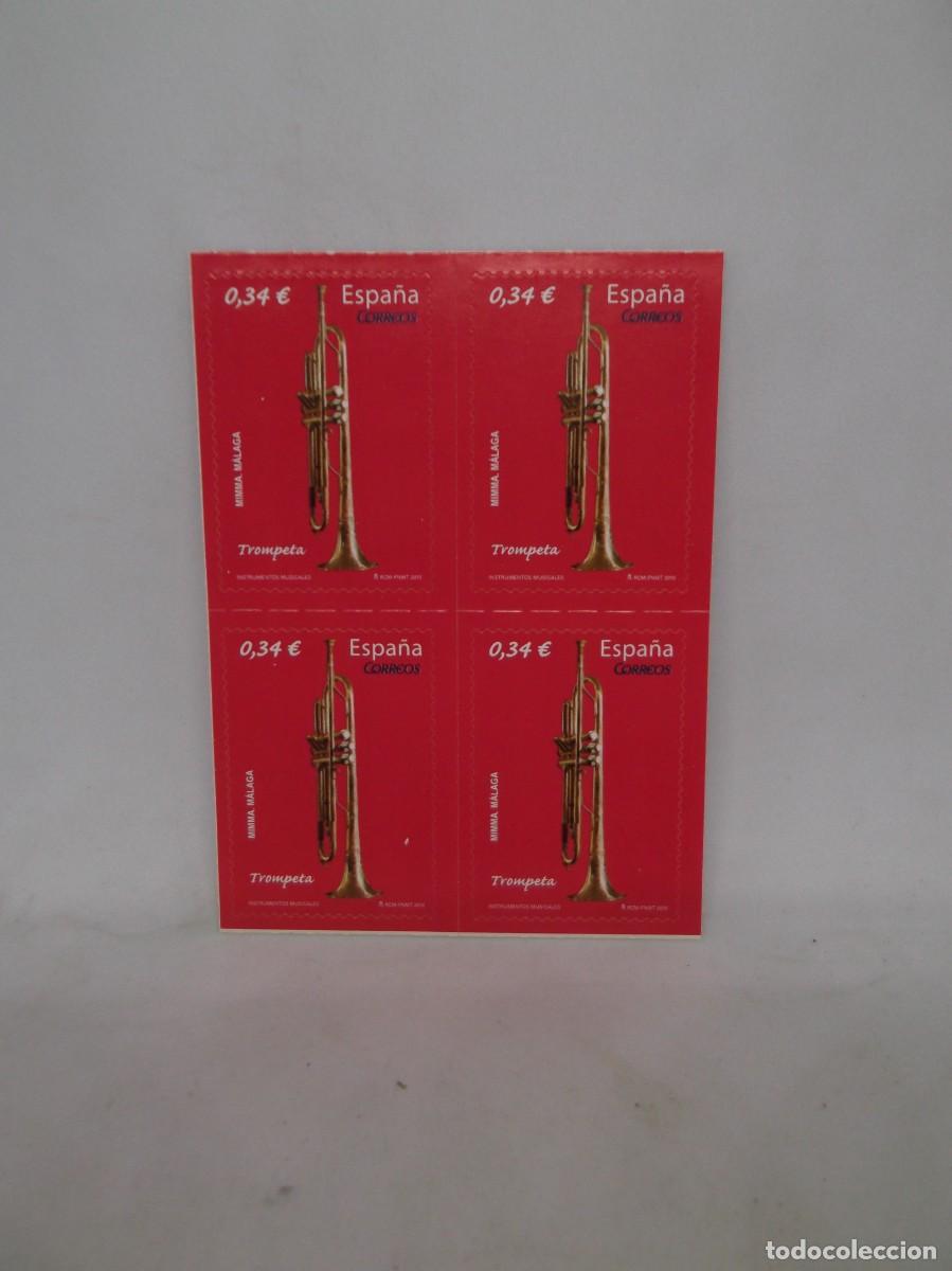 Sellos: Espa&ntilde;a 2010 Trompeta.Lote de cuatro sellos nuevos