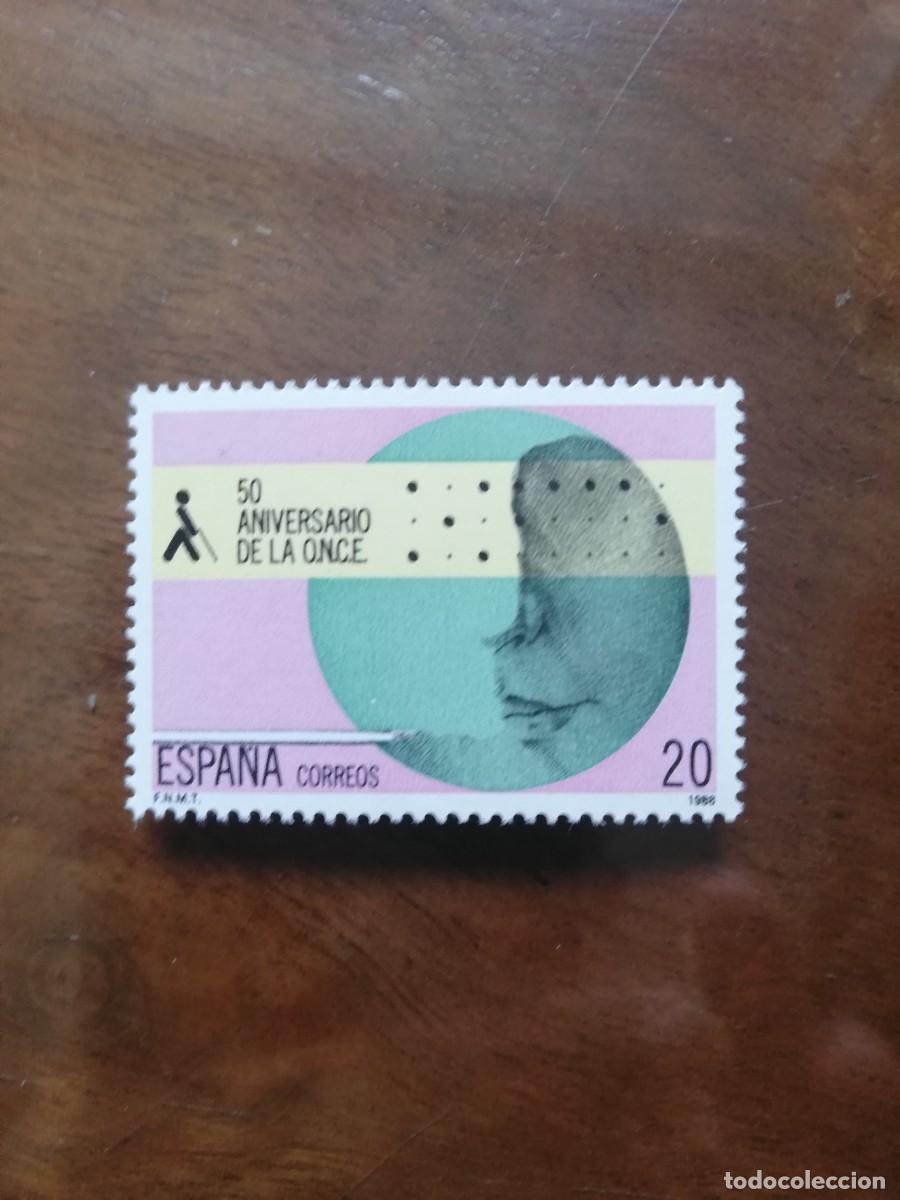 Sellos: ESPA&Ntilde;A 1988.- 50 ANIVERSARIO DE LA ONCE.- YT 2601