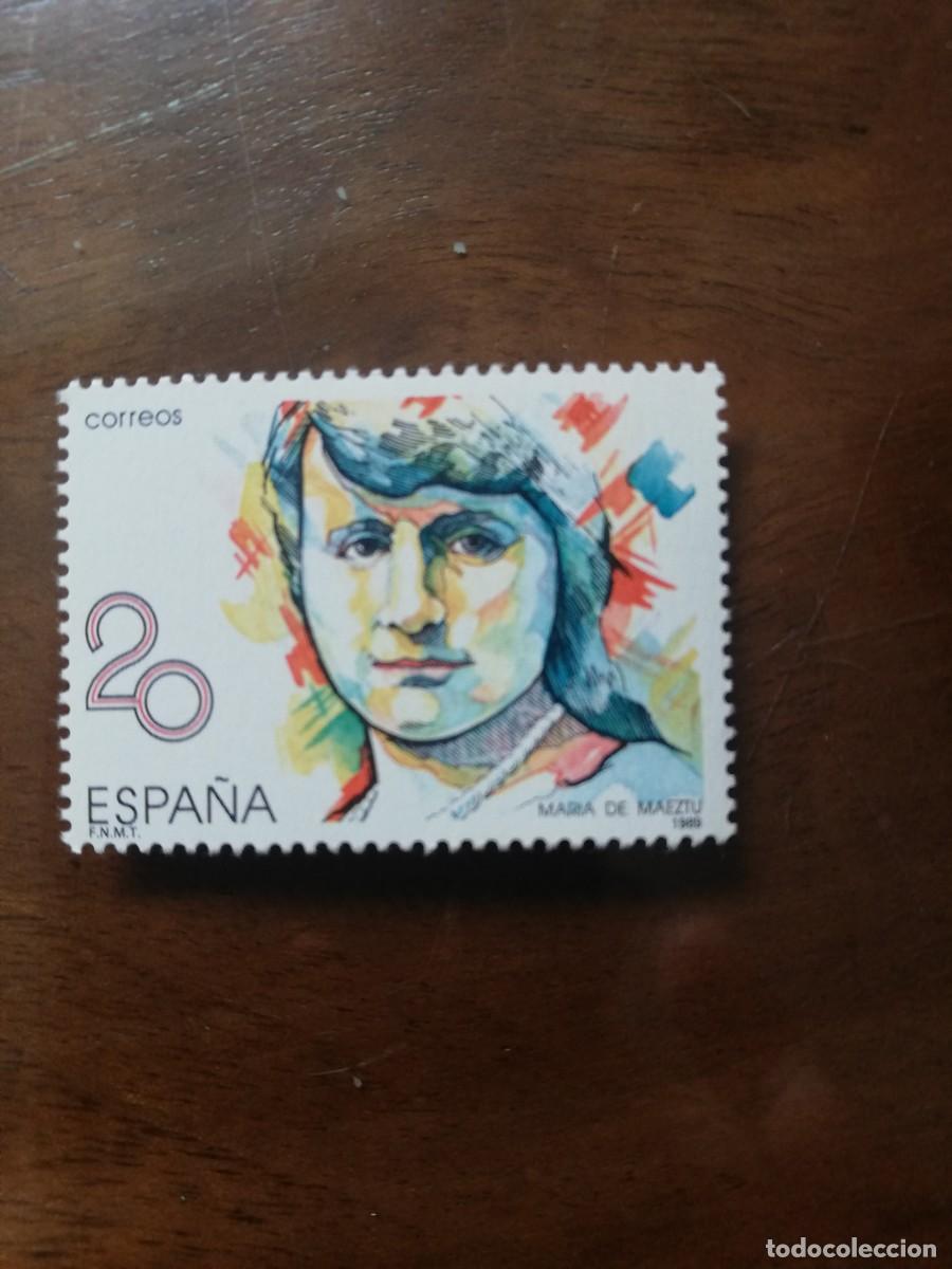 Sellos: ESPA&Ntilde;A 1989.- MUJERES FAMOSAS ESPA&Ntilde;OLAS.-MARIA DE MAEZTU.-YT 2605