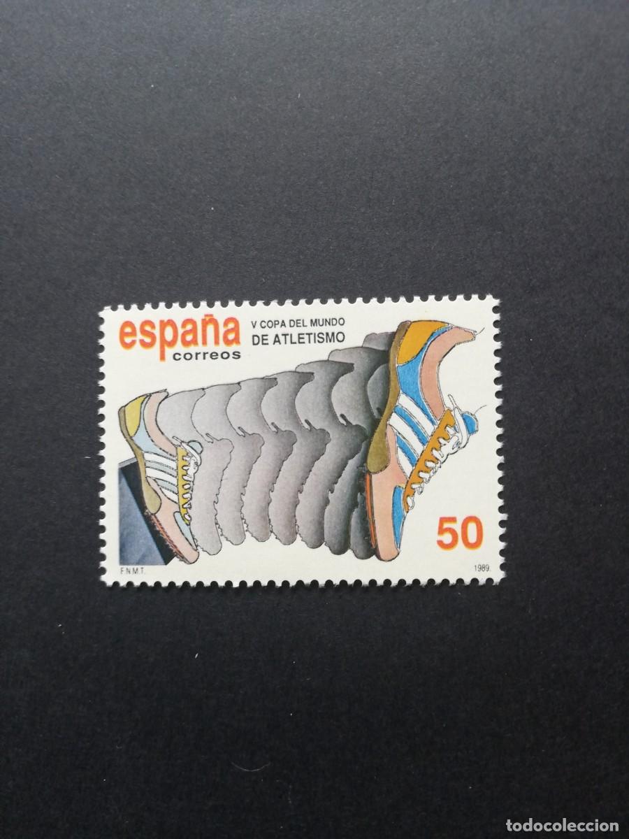 Sellos: ESPA&Ntilde;A 1989.- V COPA DEL MUNDO DE ATLETISMO.- YT 2636