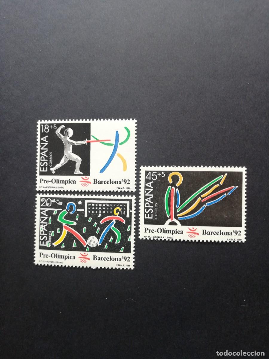 Sellos: ESPA&Ntilde;A 1989.- JUEGOS OLIMPICOS BARCELONA 92.-SERIE PRE-OLIMPICA (III).-YT 2640/2