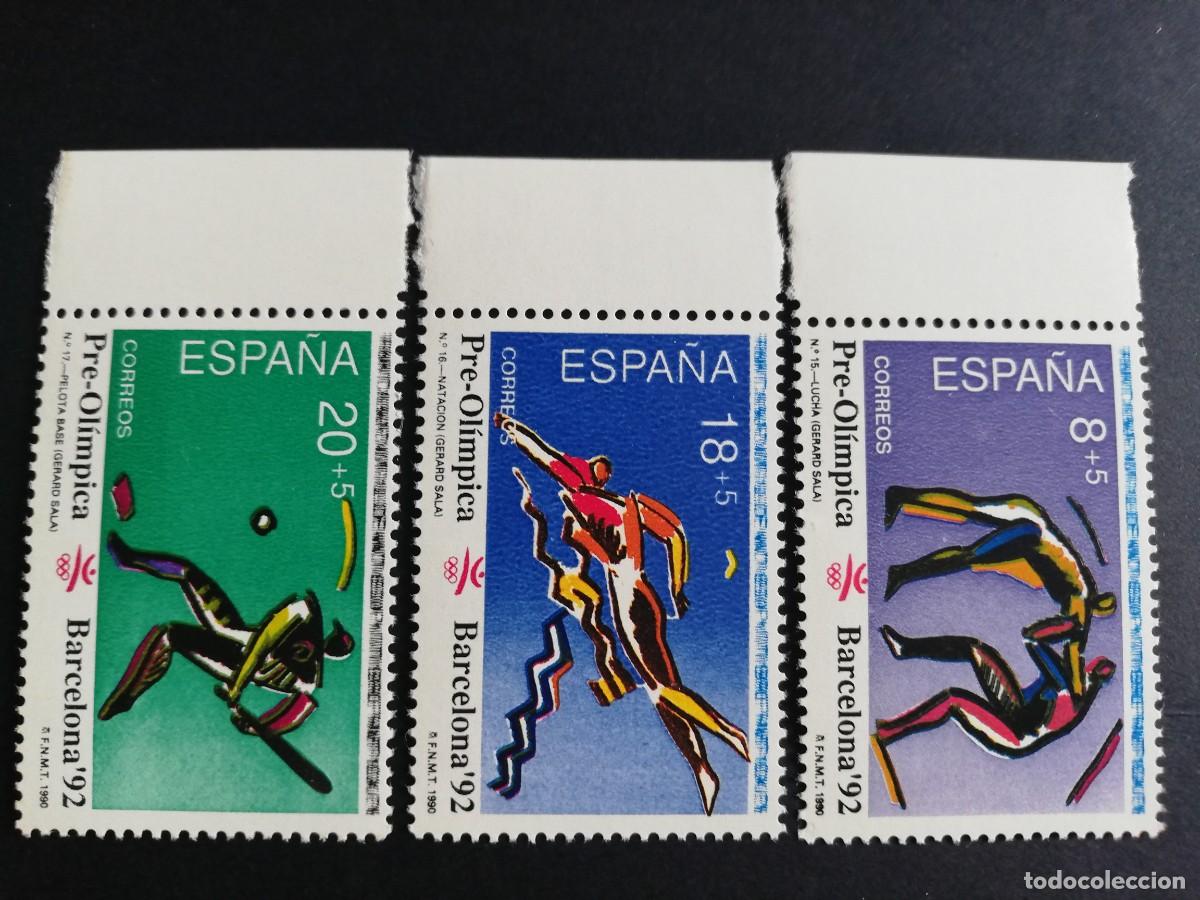 Sellos: ESPA&Ntilde;A 1990.- JUEGOS OLIMPICOS BARCELONA 92.-V SERIE OLIMPICA.- YT 2688/9O