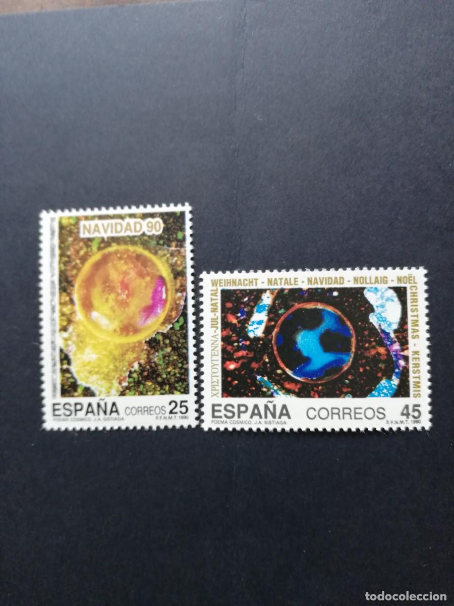 Sellos: ESPA&Ntilde;A 1990.- NAVIDAD 1990.- YT 2696/7