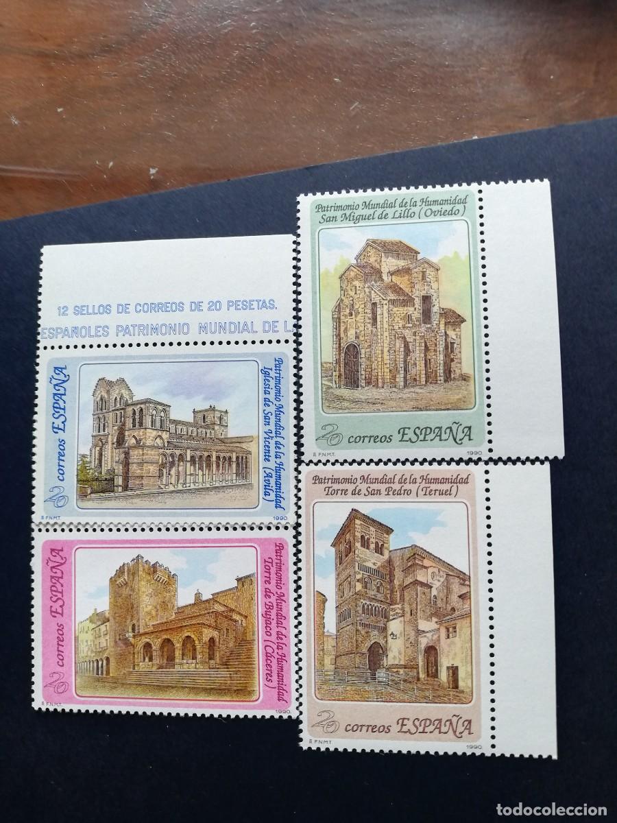 Sellos: ESPA&Ntilde;A 1990.- BIENES CULTURALES Y NATURALES. PATRIMONIO MUNDIAL DE LA HUMANIDAD.- YT 2704/7