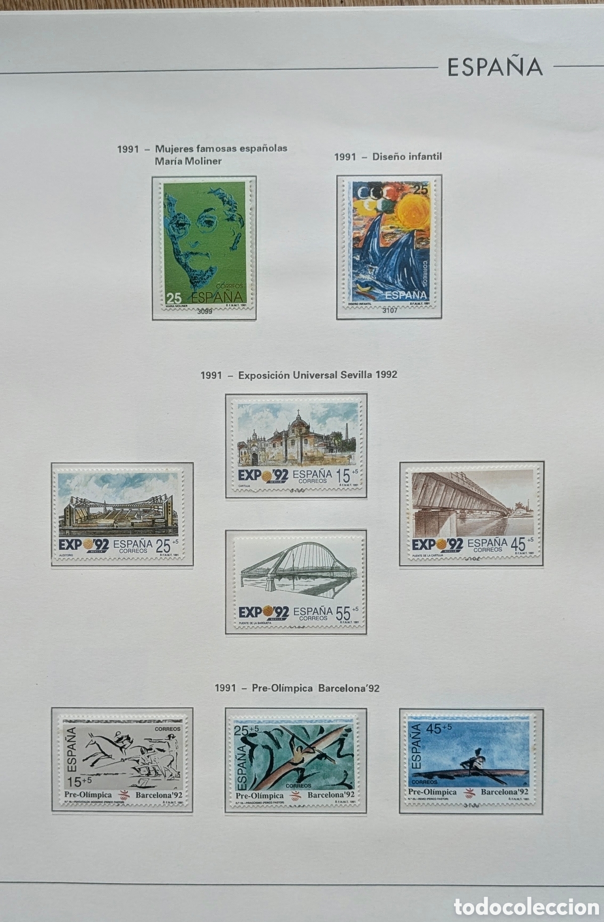 Sellos: Sellos Espa&ntilde;a nuevos 1991