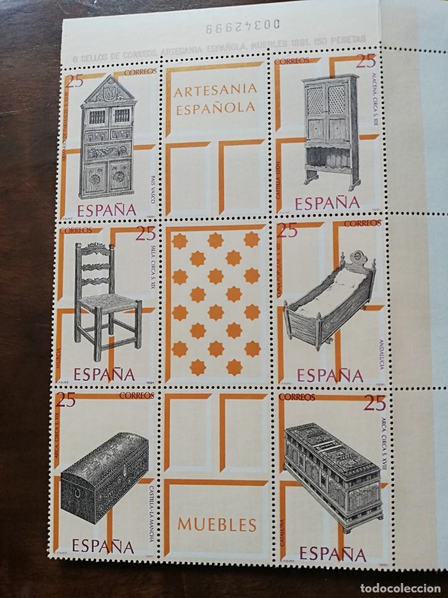 Sellos: ESPA&Ntilde;A 1991.-ARTESANIA ESPA&Ntilde;OLA MUEBLES YT 1735/41
