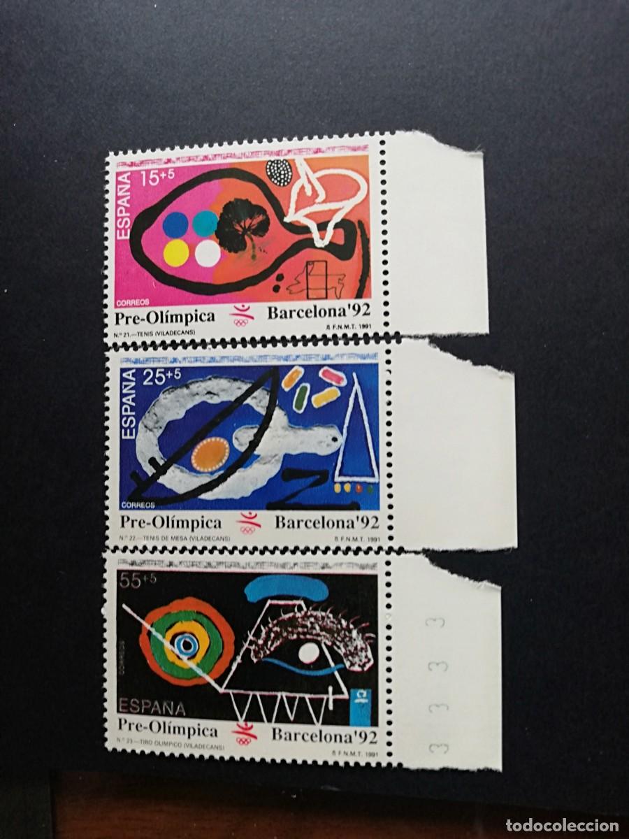 Sellos: ESPA&Ntilde;A 1991.-JUEGOS OLIMPICOS BARCELONA 92 SERIE PREOLIMPICA VII.- YT 2743/45