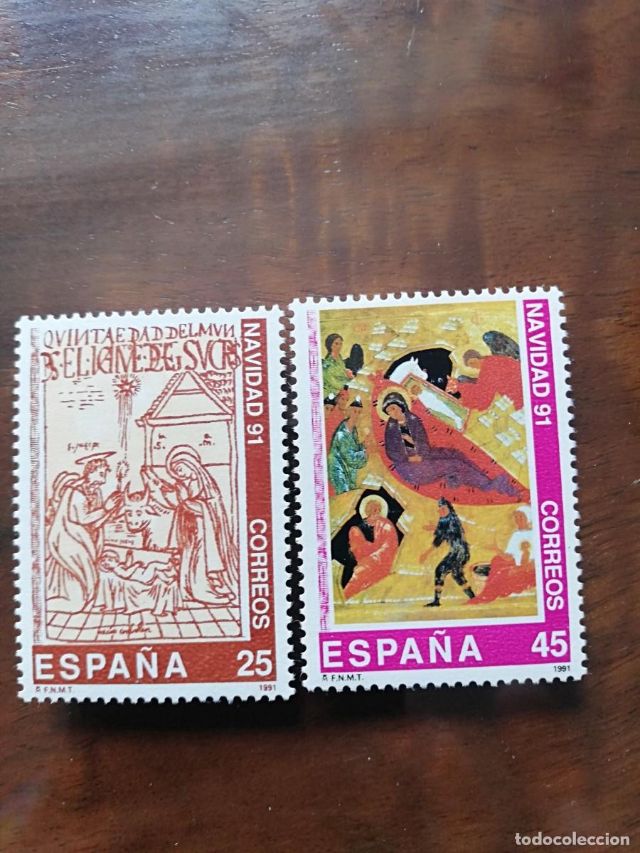 Sellos: ESPA&Ntilde;A 1991.- NAVIDAD 91 YT 2751/52