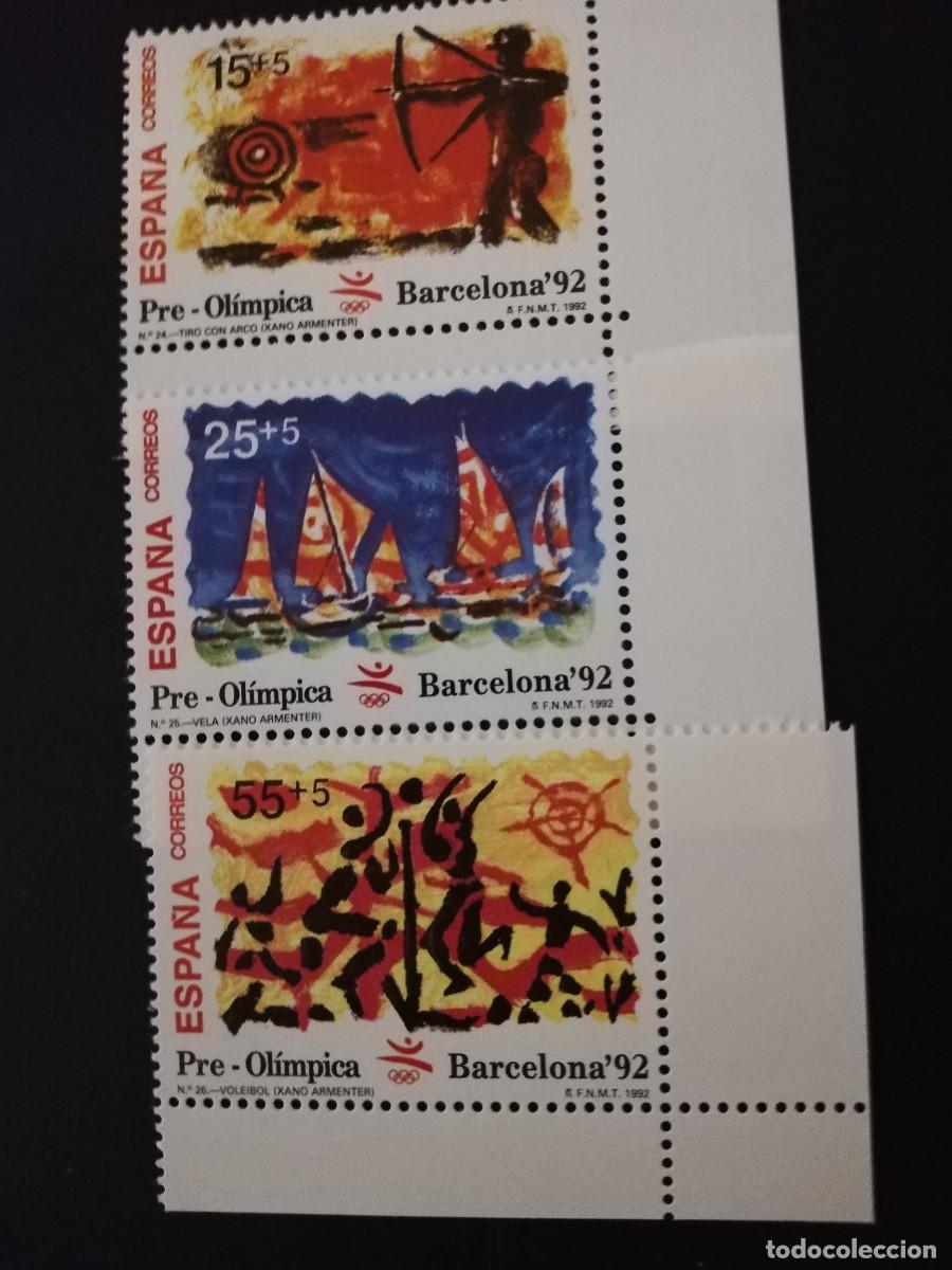 Sellos: ESPA&Ntilde;A 1992.-JUEGOS OLIMPICOS BARCELONA 92.-SERIE PRE-OLIMPICA VIII.-YT 2765/67