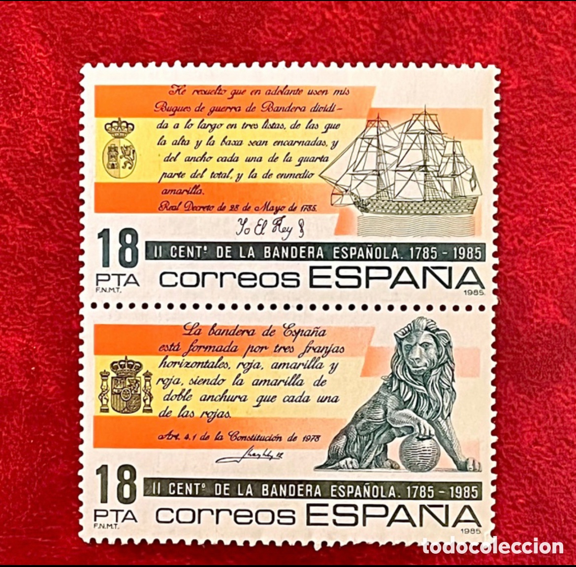 Sellos: Bonito sello Bicentenario de la Bandera Espa&ntilde;ola