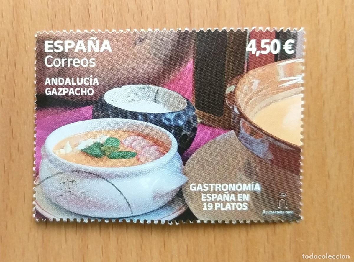 Sellos: Gastronom&iacute;a: Espa&ntilde;a en 19 platos 2022 (SH5547)