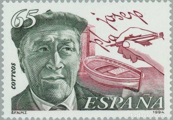Sellos: Espa&ntilde;a 1994 Edifil 3297 Sello ** Personajes Homenaje a Josep Pla i Casadevall Periodista Michel 3158
