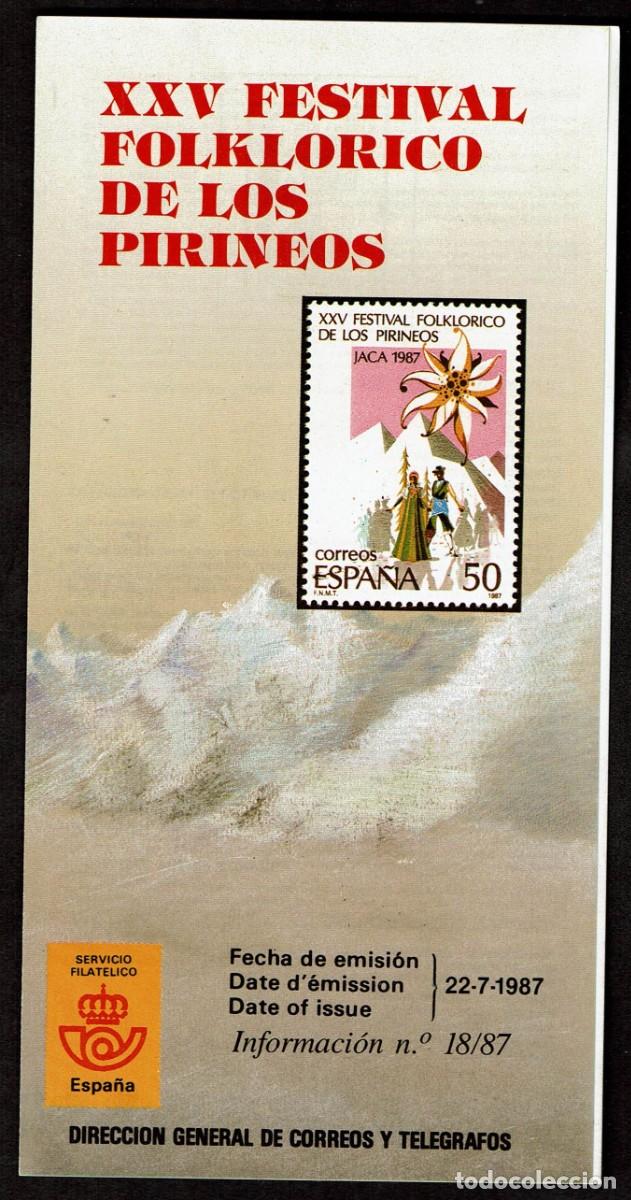 Sellos: FOLLETO EMISION SELLOS 22-7-87