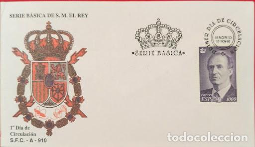 Sellos: Sobre Primer D&iacute;a de Circulaci&oacute;n (FDC) - Serie B&aacute;sica S.M. el Rey Juan Carlos I - 1000 Pts