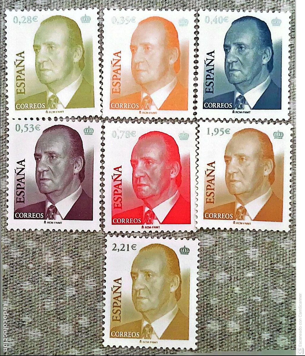 Sellos: Espa&ntilde;a. 4142/48 Serie b&aacute;sica: S.M. Don Juan Carlos I. 2005. Oferta bajo facial.