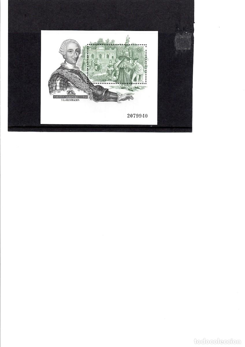 Sellos: Espa&ntilde;a, 1988, HB Carlos III E,2984 nueva,