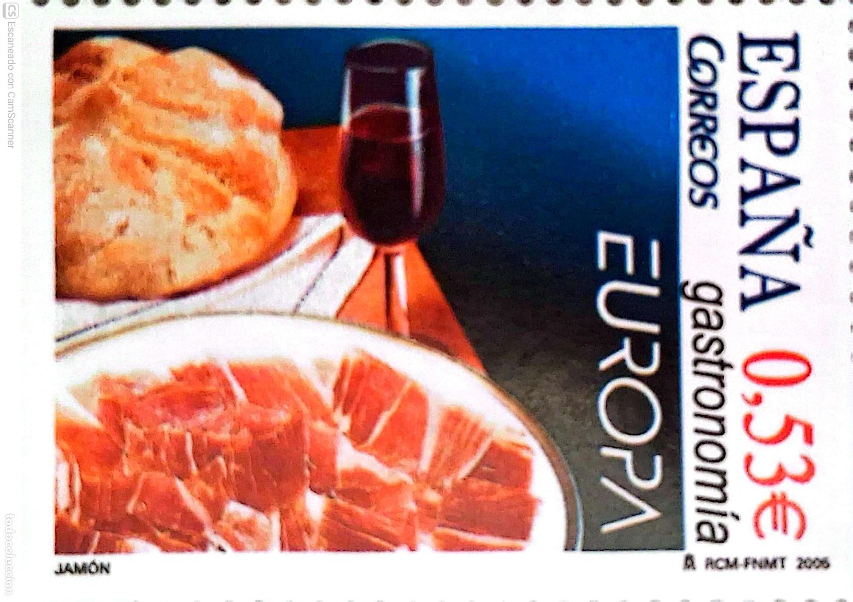 Sellos: Espa&ntilde;a. 4159 Europa: Gastronom&iacute;a. 2005. Oferta bajo facial.