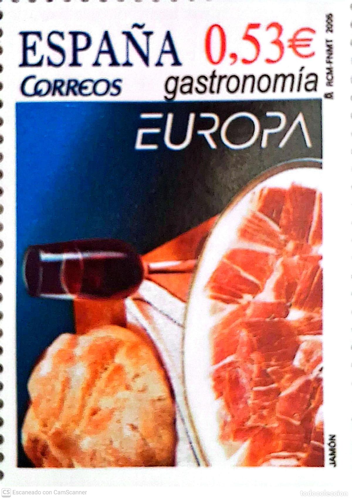 Sellos: Espa&ntilde;a. 4159 Europa: Gastronom&iacute;a. 2005. Oferta bajo facial.