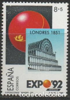Sellos: EDIFIL N&ordm; 2991, EXPOSICION UNIVERSA&Ntilde;L DE SEVILLA, EXPOSICIONES ANTERIORES, LONDRES, NUEVO **