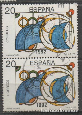 Sellos: EDIFIL N&ordm; 2987, DISE&Ntilde;O INFANTIL, USADO EN PAREJA