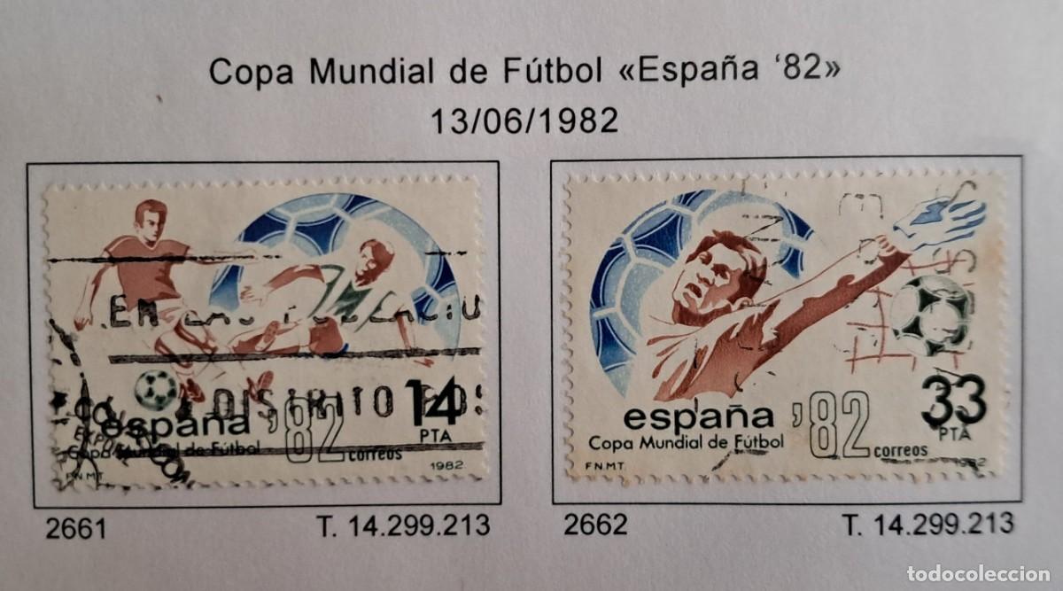 Sellos: serie completa de sellos de Espa&ntilde;a usados, mundial de futbol Espa&ntilde;a 82, edifil 2661-2662, a&ntilde;o 1982