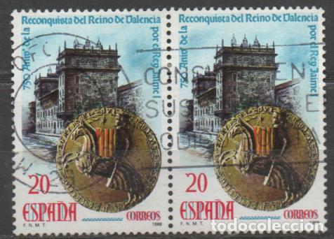 Sellos: Edifil n&ordm; 2967, 750 ANIVERSARIO DE LA RECONQUISTA DE VALENCIA POR JAIME I, USADO EN PAREJA