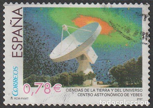 Sellos: Espa&ntilde;a 2007 Edifil 4315 Sello &ordm; Ciencias de la Tierra y del Universo Antena Parabolica en el Centro