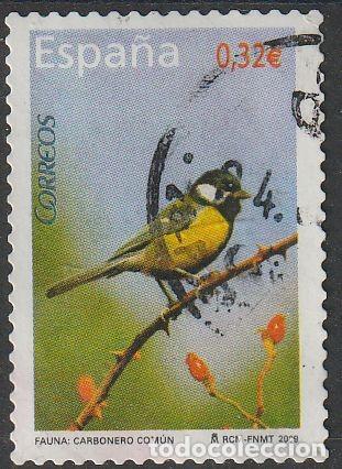 Sellos: Espa&ntilde;a 2009 Edifil 4462 Sello &ordm; Fauna Aves Pajaros Carbonero Comun (Parus major) Michel 4390