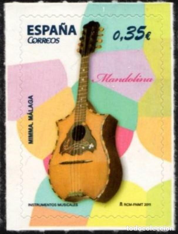 Sellos: Espa&ntilde;a 2011 Edifil 4630 Sello ** Instrumentos Musicales Mandolina Mimma Malaga Michel 4581