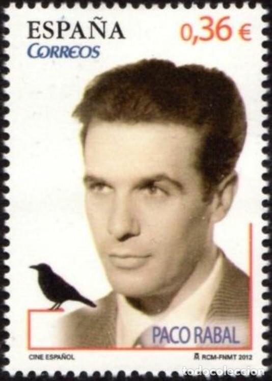 Sellos: Espa&ntilde;a 2012 Edifil 4721 Sello ** Cine Espa&ntilde;ol Paco Rabal (1926-2001) Actor Michel 4689 Yvert 4394