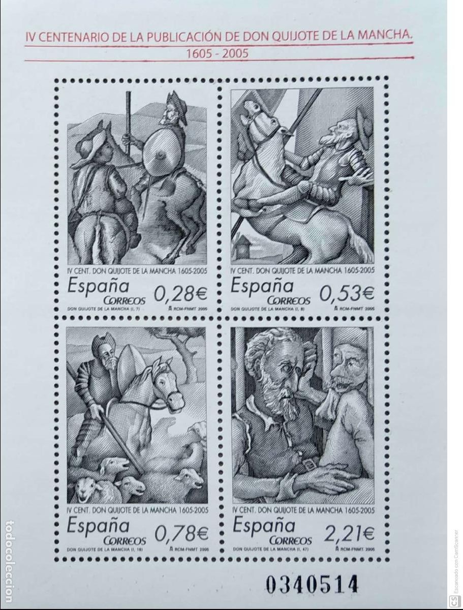 Sellos: Espa&ntilde;a. 4161 HB Don Quijote de la Mancha. 2005. Oferta bajo facial.