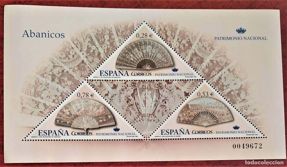 Sellos: Espa&ntilde;a. 4164 HB Abanicos. 2005. Oferta bajo facial.