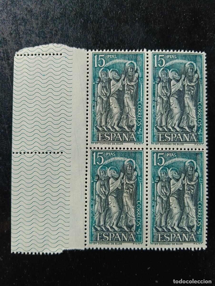 Sellos: Espa&ntilde;a 1973 - Edifil 2161 - Monasterio Santo Domingo de Silos. Bajorrelieve - Bloque de 4