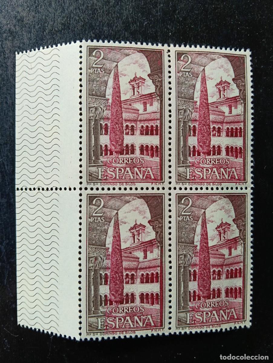Sellos: Espa&ntilde;a 1973 - Edifil 2159 - Monasterio Santo Domingo de Silos. Vista interior - Bloque de 4