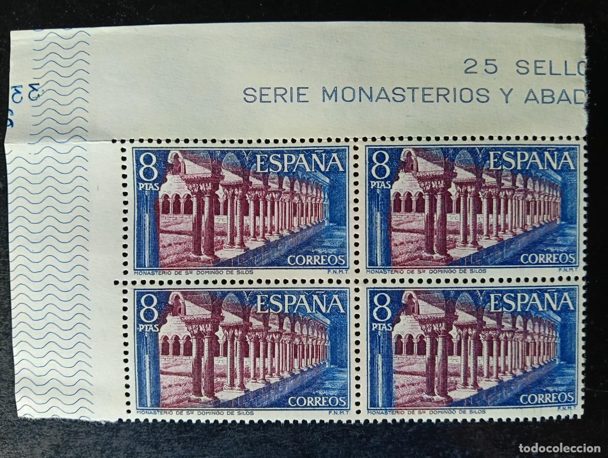 Sellos: Espa&ntilde;a 1973 - Edifil 2160 - Monasterio Santo Domingo de Silos. Claustro - Bloque de 4